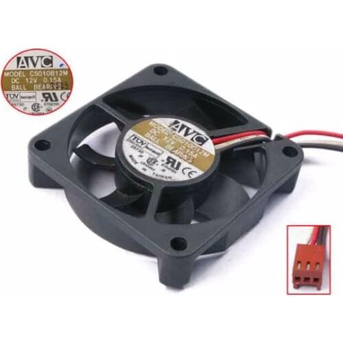 AVC C5010B12M DC 12V 0.15A 50x50x10mm Server Cooling Fan