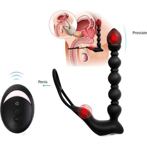 Prostate Massage Vibrator Frequency Anal Plug Sex Toys Penis Vibrator Ring For Men Butt Plug Delay Ejaculation For Gay