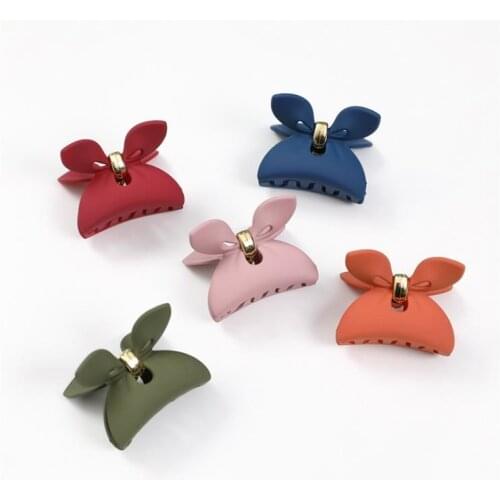 Women Cute Hair Clip New matte texture bunny ears hairpin Hair Crab Hair Claws Women Hair Accessories