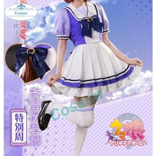 Anime Uma Musume Pretty Derby Cosplay Costume Uma Musume Tokai Teio Cosplay Costume Women Summer Uniform Party Dress