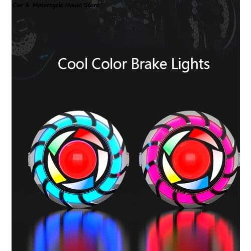 2020 New Angel Eye Flash Motorcycle Headlight Tail Brake Rear Lights LED Motorbike Accessories Universal Brake Lamp 1PC