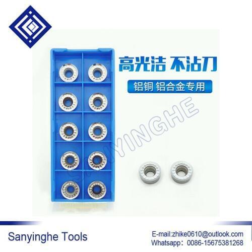 Free shipping high quality sanyinghe 10pcs/lots IR RCGT1204MO-HA N11 cnc carbide milling insert for aluminum