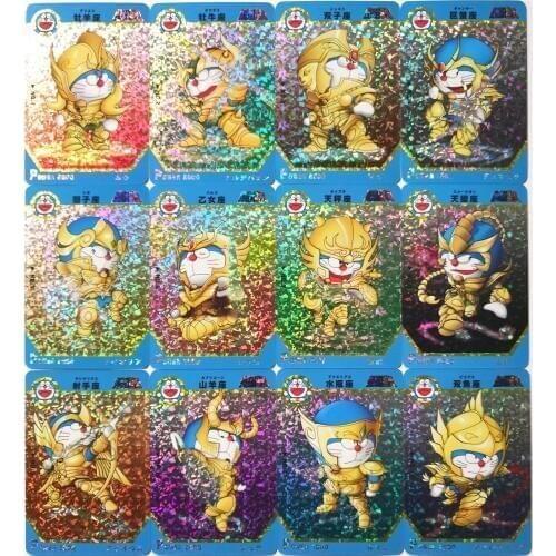 12pcs/set Doraemon Cosplay Saint Seiya Toys Hobbies Hobby Collectibles Game Collection Anime Cards