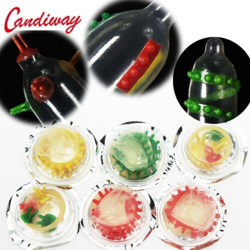 3pcs thorn condom Sleeve Full Cover Penis cage Delay Impotence Extensions Condoms G point masturbation Sex toy for Men lots
