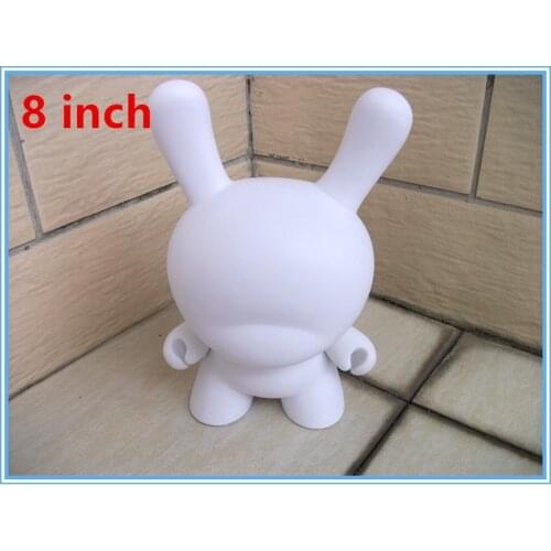 5pcs/Lot 8 inch Kidrobot Dunny white dolls do it yourself DIY Vinyl Art Figure toys With Opp Bag