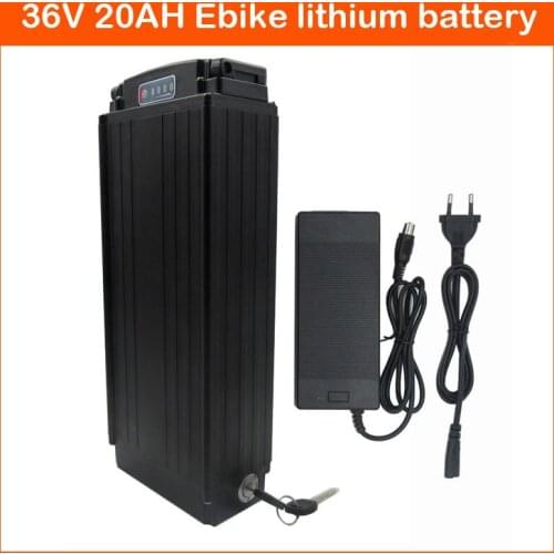 36 Volt 1000W Electric bike lithium battery 36v 20ah Scooter Rear Rack battery pack with Tail light 30A BMS 42V 2A charger