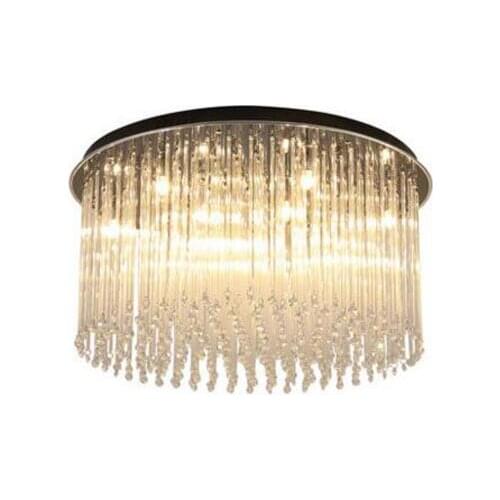 Atmospheric rectangular living room lamp Line cutting crystal lamp led ceiling lamp Modern intelligent lamp