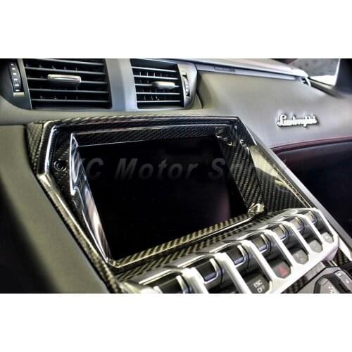 Car Accessories Dry Carbon Fiber Interior Trim Fit For 2011-2014 LP700 Screen Outer Surround Panel Car-styling