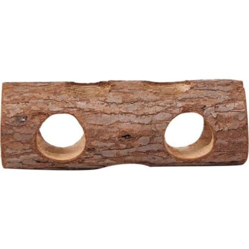 Wooden Animal Hanging Tunnel Hook for Mice Rabbit Ferret Hamster Guinea Pig Small Pet Exercise Tube Cage Accessories Playing Toy