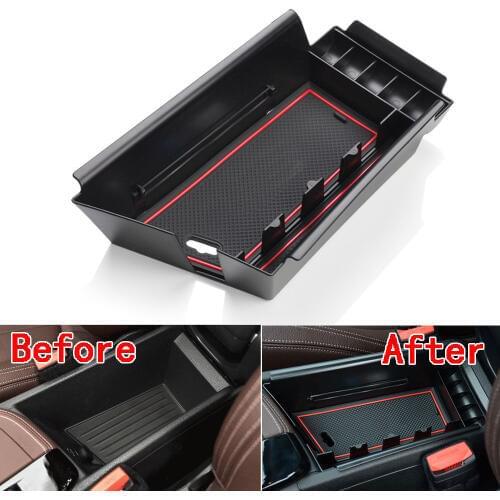 For 2016-2020 BMW X1 Console Center Armrest Storage Box Pallet Container Secondary Glove Organizer Case Car Styling Accessories