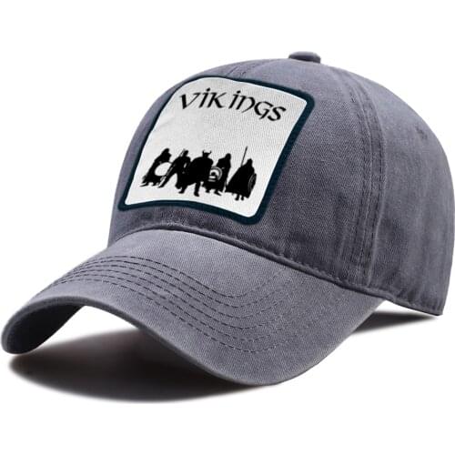 Breathable Casual Snapback Hat Unisex Cotton Riding Hats Outdoor Sun Shade Sports Cap Vikings Fashion Printing Baseball Caps