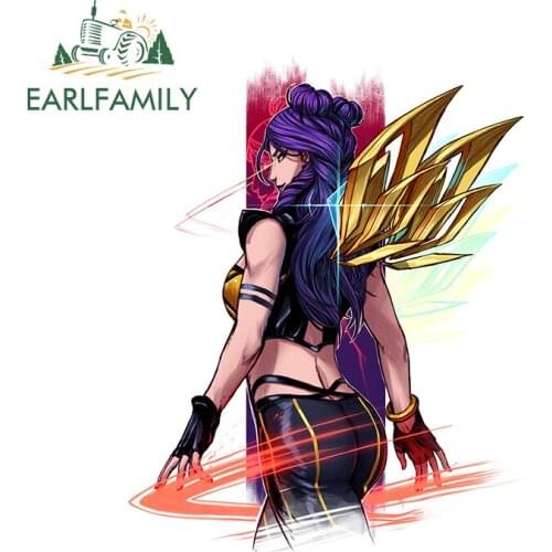 EARLFAMILY 13cm x 10.5cm for K DA Kai Sa Car Stickers Vinyl Personality Decals Scratch-Proof Car Accessories Trunk Laptop Decor