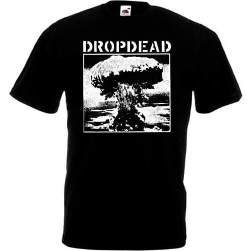 Dropdead V12 T-shirt Black Hardcore Punk Grindcore All Sizes S-3XL Short Sleeve Cotton T Shirts Man Clothing TOP TEE