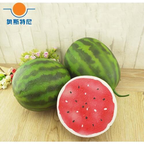 1pcs High imitation fake artificial watermelon Fruit&artificial plastic fake simulated watermelon fruit model