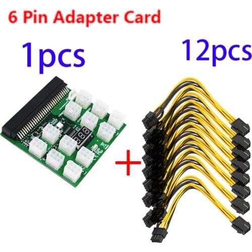 Breakout Board And Cable, Power Supply Breakout Board And 12pcs 18AWG Cable For HP 1200 /750W Watt Power Module Mining Ethereum