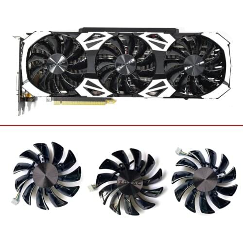 3pcs GA92S2U 85MM 4PIN RTX2060 GPU Fan For ZOTAC GeForce RTX 2060 Extreme PLUS RTX 2070 SUPER-8GD6 Extreme PLUS Cooling Fans