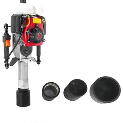 Small pile driver,guardrail triangle steel 4-stroke orchard construction engineering base gasoline pile driver