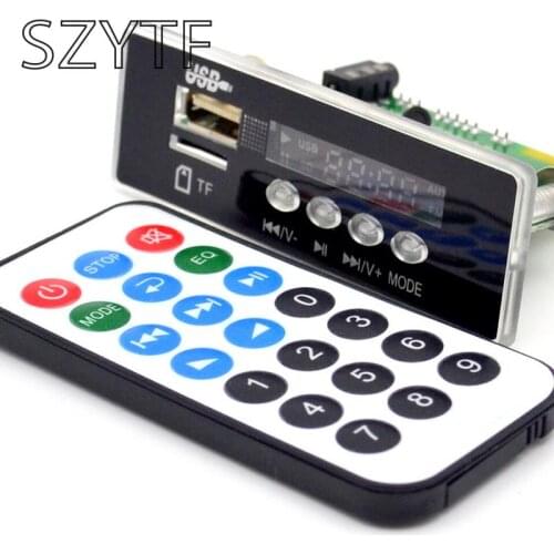 Wholesale 7~12V Car Handsfree Bluetooth MP3 APE decode board with Bluetooth module FM MP3 KIT LED USB Audio card decoder DIY