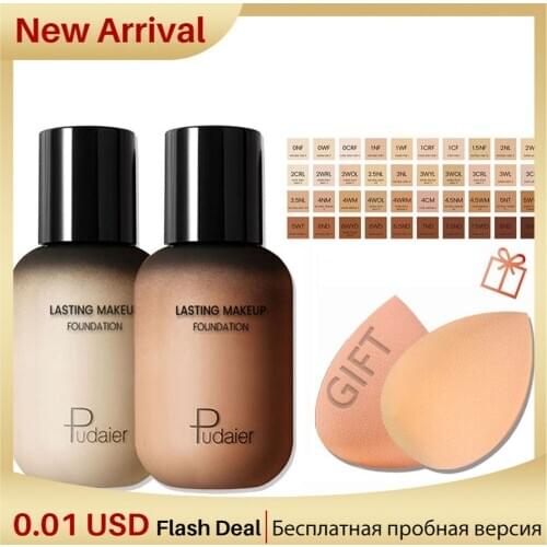 Pudaier Face Foundation Makeup Liquid Foundation Cream Matte Foundation Base Face Concealer Cosmetic Dropshipping Makeup