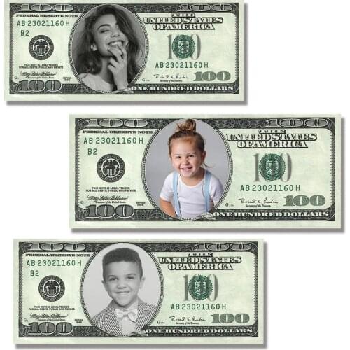 Custom Photo Prints on Dollar Inspirational Canvas Paintings Bill Cash Poster Wall Art Picture Living Room Decor Framed Painting