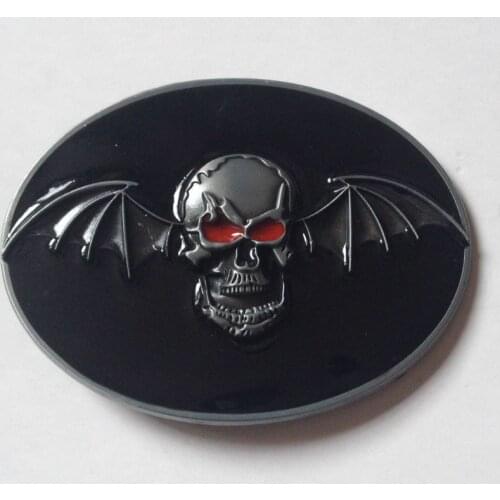 Skull belt buckle JF-B1014 suitable for 4cm wideth belt with continous stock