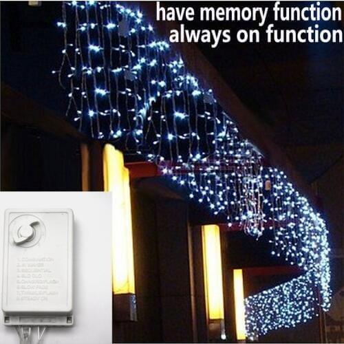 Christmas Lights Outdoor Decoration 5m Droop 0.4-0.6m Led Curtain Icicle String Lights Garden Xmas Balcony Decorative Lights