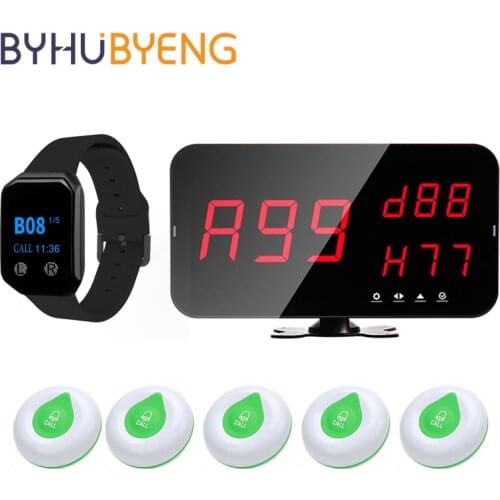BYHUBYENG Nurse Call Button Paging Hospital Food Restaurant Equipment Pager Wireless Waitresses Kitchen Waiter Calling System