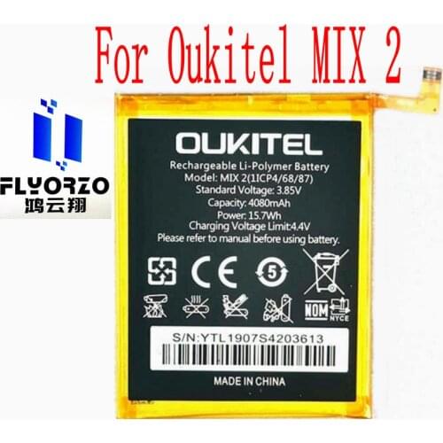 Brand new original 4080mAh OUKITEL MIX2 Battery For Oukitel MIX 2 Mobile Phone
