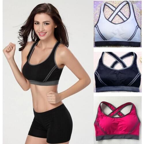 Sportswear Fitness Running Vest Jogging Yoga Bra Filled Underwear Tennis Vest Top Gym Clothing Accessories