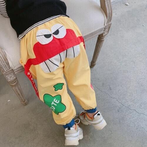 Tonytaobaby Autumn Winter Dresses New Kids and Boys Cartoon Hip-hop Pants Childrens Casual Pants Girls Pants