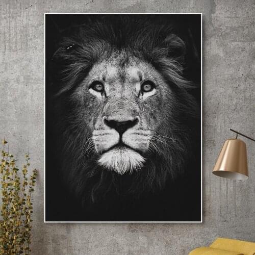 Decoration Canvas Painting Wall-Pictures Unique Lion Animal Posters Living Room Home-Decor