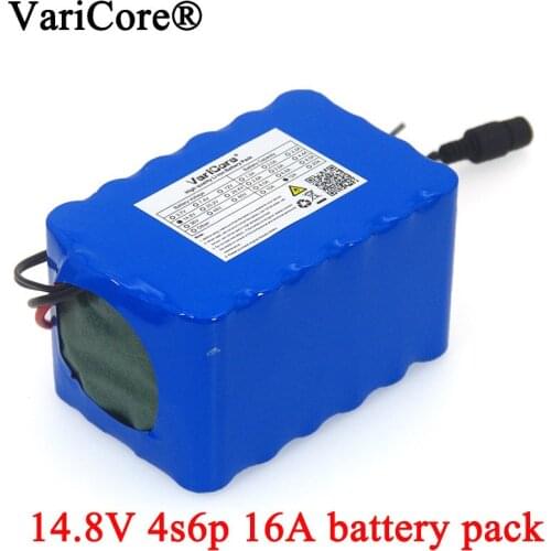 VariCore 14.8V 12Ah 4s6p 18650 li-iom battery pack night fishing Lamp heater miners amplifier batteries with BMS
