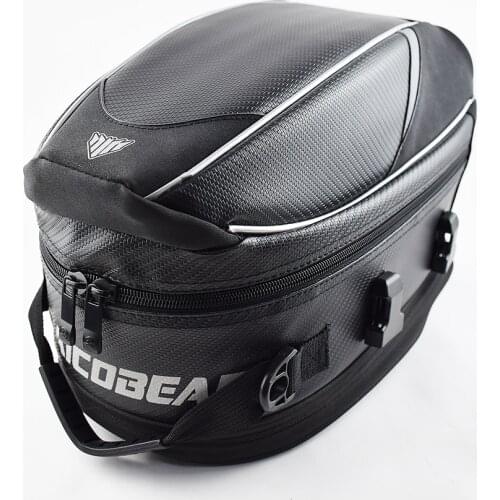 Waterproof Motorcycle Tail Bag Large Capacity Motorbike Back Seat Bag Rainproof Motorcycle Rear Bag With Rain Cover