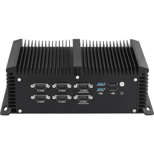 XCY Fanless Embedded Mini PC Intel Core i7-4500U RS232/422/485 Dual LAN WiFi 4G LTE/GPS 8xUSB HDMI VGA Support Windows 10 IoT