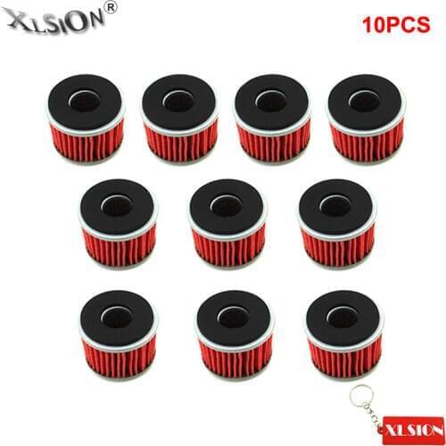 XLSION 10Pcs Oil Filters For HUSQVARNA YZ YBR YFM WR 250 450 YFZ450X YFZ450R WR250R Yamaha WR250F WR450F YZ250F YFZ450