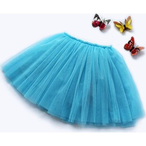 Blue New Baby Girls Tutu Skirt Ballerina Pettiskirt Fluffy Children Ballet Skirts For Party Dance Princess Girl Tulle Clothes