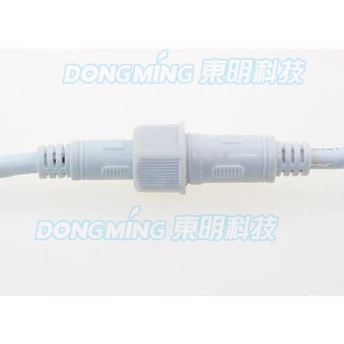 10pairs White 2pin Waterproof cable 40cm 220V led connector cable for led light connector IP68 underwater waterproof