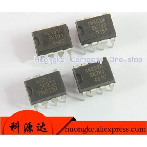 10pcs/lot A6259H A6251 A6252 A6252M A6252 A6351 A6351A LCD power management chip DIP-7