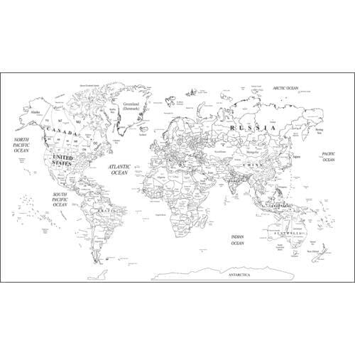 100x59cm DIY World Travel Map Wall Stickers Waterproof Canvas Maps Large Size Wall Decoration Map Of The World Color By Yourself