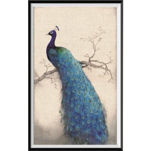 5d Diy Diamond Animal Peacock Painting Mosaic Art Painting Round Fake Diamond Imitation Cross Stitch Kit Crafts Home Decoration