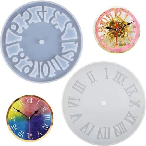 Arabic Clock Resin Mould Kits Jewelry Casting Mould Tools for Epoxy Resin Jewelry Making Roman Numerals Clock DIY Handmade Craft