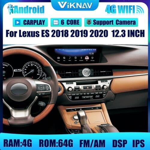 Built in carplay Android Car Radio For Lexus ES 2018 2019 2020 GPS Navigation multimedia Player Touch HD Screen Head Unit