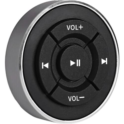 VODOOL Car Steering Wheel Remote Control Simultaneous Wireless Bluetooth Media Buttons Controller Connect 2 Devices Same Time