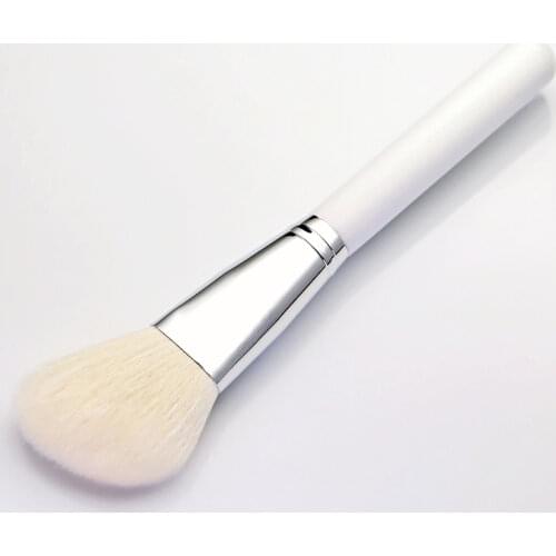 Large Powder Blush Brush White Goat Hair Face Angled Cheek Cosmetic Make Up Brush Kit Tools Makeup Brushes