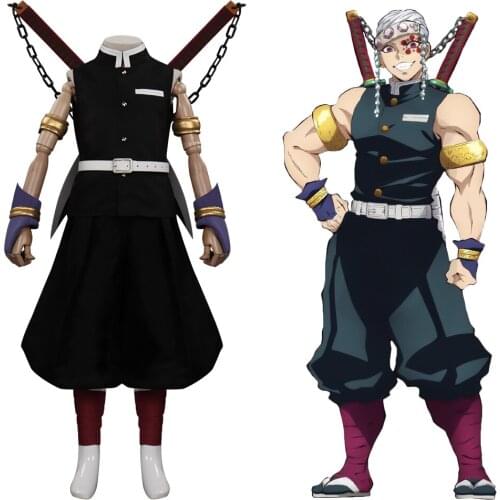Kids Children Demon Slayer Uzui Tengen Cosplay Costume Outfits Uniform Halloween Carnival Suit