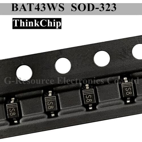 100pcs) BAT43WS SOD-323 0805 SMD Schottky Diode BAT43 SOD323 (Marking S8)