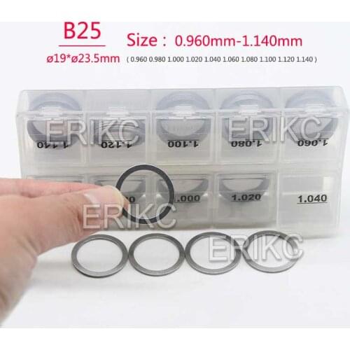 ERIKC B25 50PCS SIZE (0.96mm-1.14mm) Fuel Injector Shims Lift Adjusting Gaskets FOR BOSCH Injector Shims Kit