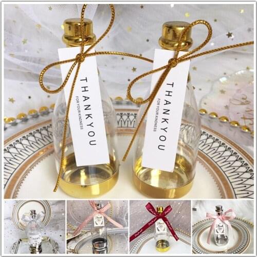 Creative Plastic Candy Drifting Bottle Personalized Champagne Style Small Gift Packaging Box Birthday Wedding Party Candy Box