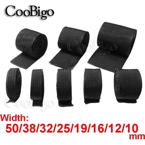 5Yards Strong Black Equipment Bundle PP Belt Tape 1cm-5cm Width Polypropylene Webbing Band for Tent Accessories Sewing Bag Belt