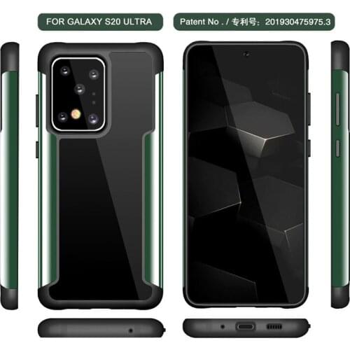 Samsung s8 s9 s10 note10 s20Plus s20Ultra note8 note9 Metal Protection Phone Case Solid Color Shockproof Armor Transparent Cover